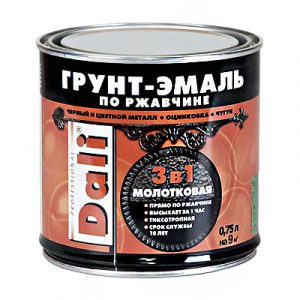 Грунт-эмаль по ржавч.молотковая DALI (золотистый) 0,75л/6 — изображение 1