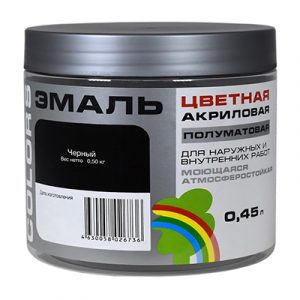 Эмаль ВДАК-220 "COLORS" черный 0,45л/4 — изображение 1
