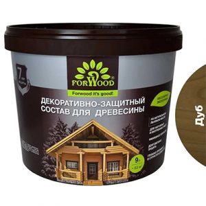 Антисептик для дерева ВДПФ-1601 FORWOOD дуб 9л — изображение 1