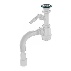 Сифон для мойки AQUANT B1025 1/2х40 с отводом под стиральную машину — изображение 1