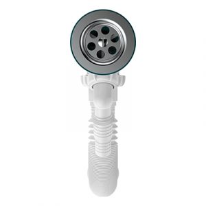 Сифон для мойки AQUANT B1025 1/2х40 с отводом под стиральную машину — изображение 2