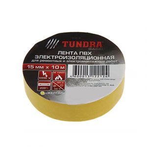 Изолента TUNDRA Жёлтая 10м — изображение 1