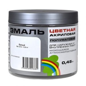 Эмаль ВДАК-220 "COLORS" белый 0,45 л — изображение 1