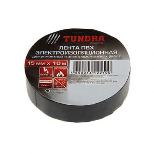 Изолента TUNDRA Чёрная 10м — изображение 1