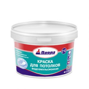 Краска для потолка Диола Д-212 1,5кг/12 — изображение 1