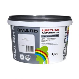 Эмаль ВДАК-220 "COLORS" белый 1,9 л — изображение 1