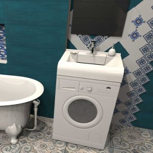 Раковина над стиральной машиной "КОРСА" 60*60 с кронштейном — изображение 2