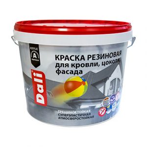 Краска фасадная резиновая DALI серый графит 12кг/1 65144 — изображение 1