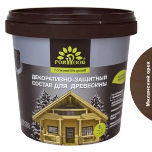 Антисепт д/дер улич ВДПФ-1601 FORWOOD орех 1л — изображение 1