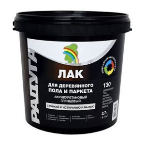 Лак ВДАК "Радуга 130" для паркета 2,7л/2 — изображение 1