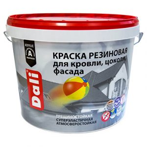 Краска фасадная резиновая DALI серый графит 3кг/1 65140 — изображение 1