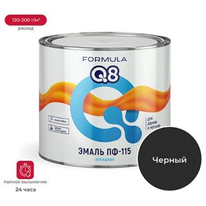 Эмаль ПФ-115 Formula Q8 черная 1,9кг — изображение 1