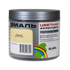 Эмаль ВДАК-220 "COLORS" бежевый 0,45л/4 — изображение 1