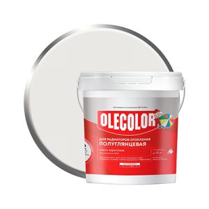 ЭМАЛЬ АКРИЛ OLE COLOR Д/РАДИАТ П/ГЛ 0,5кг  БЕЛАЯ — изображение 1