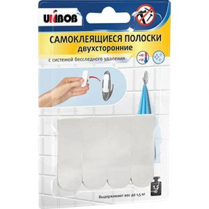 Полоски двухсторонние самоклеящиеся, белый — изображение 1