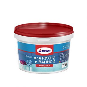 Краска для кухни и ванной моющаяся (А) 2,7 л Д-216 — изображение 1
