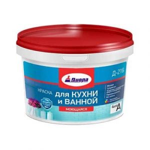 Краска для кухни и ванной моющаяся (А) 1.8 л Д-216 — изображение 1